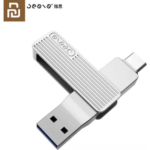 Youpin Jesis U Disk Type-C Dual Interface USB 3.1 Mobile Phone U Disk Metal Material 32GB 64GB 128GB U Disk Smart App