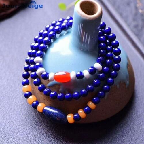 Wholesale JoursNeige Blue Old Mine Lapis Lazuli with yellow Beads Natural Stone Bracelets for Women Crystal Bracelet Jewelry