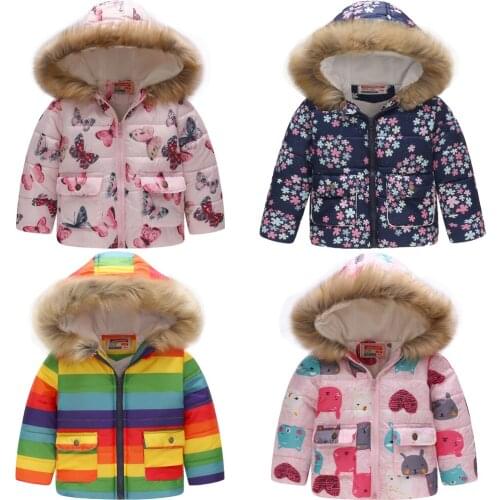 Winter Girls Jacket Thick Heavy Keeping Warm Hooded Outerwear For Girl 2021 New Kids Windbreaker Coat Toddler Children Clothing