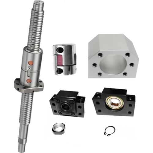 1PC Double Nut Ball Screw Set DFU1605/2005/2505/3205/3210/4005/4010 C7 End Processing Nut Housing Coupling for stepper motor cnc