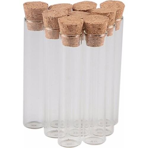 4ml 12*60mm Small Glass Vials Jars Test Tube With Cork Stopper Empty Glass Transparent Mason Jars Bottles 100pcs Free Shipping