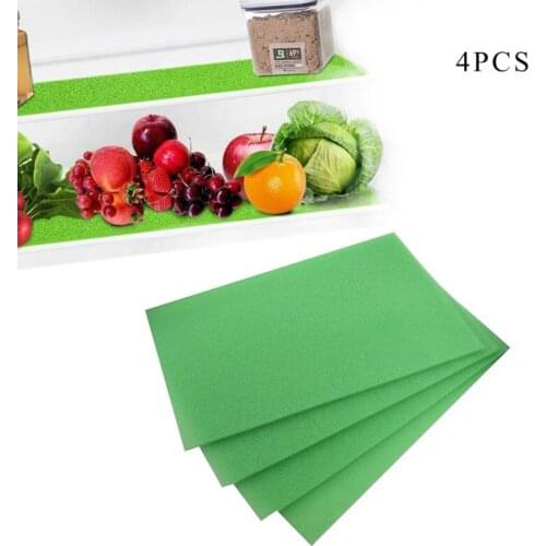 4pcs Refrigerator Pad Fridge Pads Non-Slip Refrigerator Mats Antifouling Mildew Moisture Tailorable Pad Kitchen Accessories