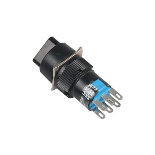 AS6-Y 22X/3 3 Positon Push Butotn Switch 16mm 6pins