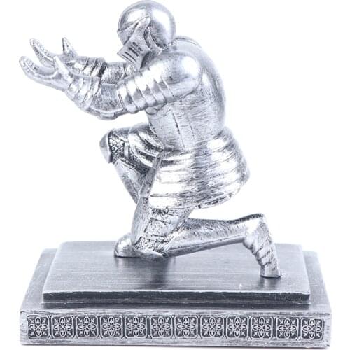 Stainless Steel Pen Holder Knight Warrior Character Pen Holder Desk Dresser Family Office Pen Holder Decoration Collection