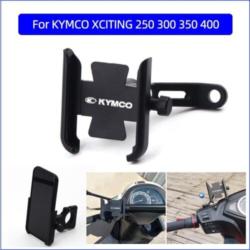 For KYMCO XCITING 250 300 350 400 500 250i kxct downtown Motorcycle accessories handlebar Mobile Phone Holder GPS stand bracket
