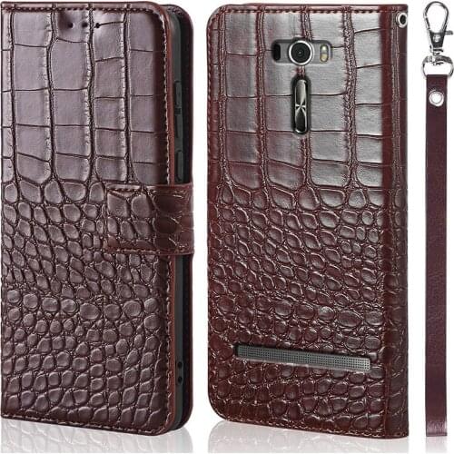DOREXLON crocodile texture phone Case for Asus ZenFone 2 Laser ZE601KL ZE600KL magnet clasp Cover flip leather Phone Case