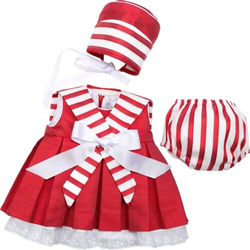 Set dress planks, sailor collar, diaper cover and Hood (3 Meses-4-5 years old)-excellent-handmade Mari collection