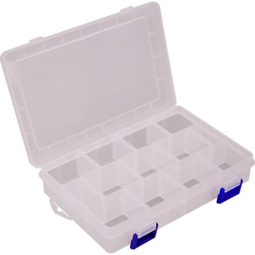 Fishing Tackle Box Adjustable Plastic Fishing Lure Hook Tackle Box Storage Case Organizer Casket For Cosmetics