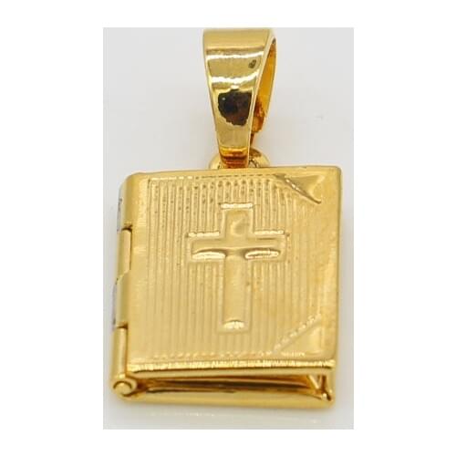 Small Size Jesus Cross Necklace & Pendant For Women/Men Gold Color Cross Pendant Book Cross Pendant Necklace