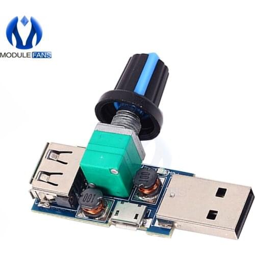 Mini USB Fan Governor Wind Speed Controller Air Volume Regulator Cooling Mute Multi Function Fan Speed Switch Module DC 5V