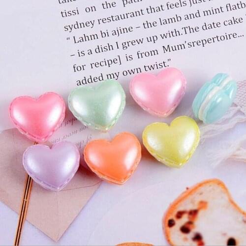 New 6pcs Dollhouse Miniature food 1/12 Scale Macaron Heart Cake Pretend Play House Kitchen Doll Food Accessories