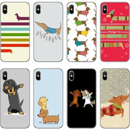 Cartoon Dachshund dog Accessories Phone Case For Huawei P30 P20 Pro P10 P9 P8 Lite Y5 Y6 Y7 Y9 P Smart Plus 2018 2019