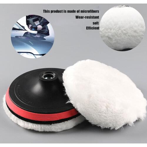 5Pcs Universal Polisher Buffer kit 3-7 Inch Soft Wool Bonnet Pad White Car Polisher Car Body Polishing Discs Accessories
