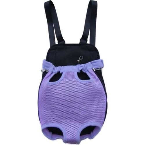 New Purple Mesh Pet Legs Out Front Carrier/Bag Dog Backpack Carrier Bag Drop Shipping