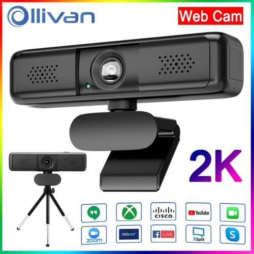 Ollivan 2K Webcam Autofocus 2k Web Cam Computer PC Conference USB Web Camera Built-in Microphone Web Camera For Live learning