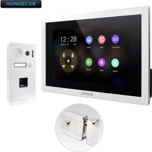 HOMSECUR 10" Video Door Entry Phone Call System with Aluminium Alloy Camera 110 Degree BC061HD-S+BM114HD-S