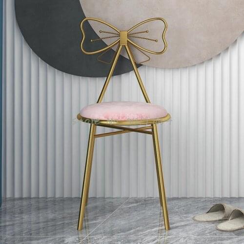 Dressing stool modern minimalist bedroom bow back chair ins nordic girl net red makeup nail chair