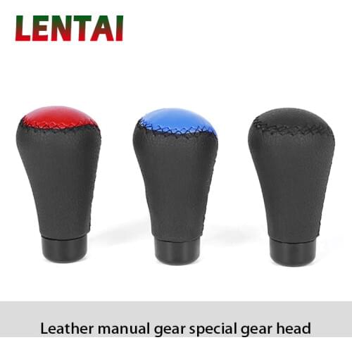 LENTAI For Nissan qashqai j11 juke tiida Cadillac 1Set Car Gear Shift Knob Shifter Knob Leather