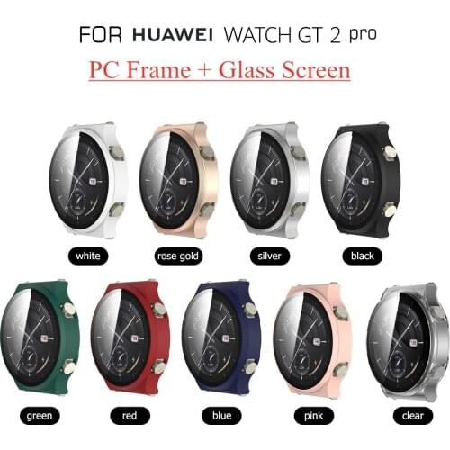 Protective Case For Huawei Watch GT 2 Pro ECG Tempered Glass Screen Protector Cover For Huawei GT2 Pro Watch Film Matte Case