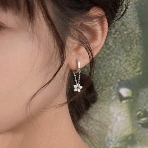 Sweet Cute Tassel Flower Earrings for Women Personality Simple Dating 2021 Trend Pendientes Wholesale Korean Fashion Friend Gift