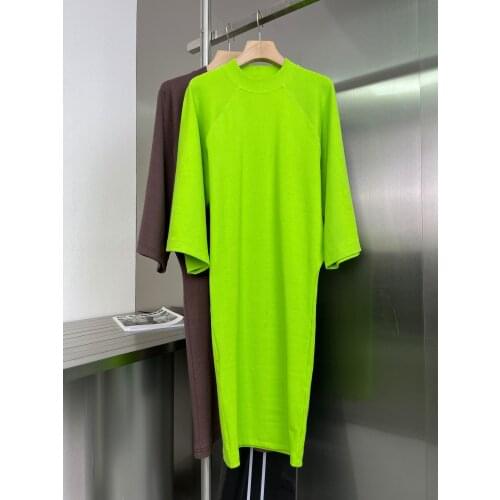 Knitted Dress Korean Women Hip Slim Slit Midi Dress Casual Sleeveless Slim Sexy Side Button Midi DressesJersey midi dress