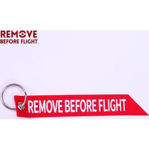 1PC Remove Before Flight Streamer Car Keychain Motorcycle Key Chain Ring for Aviation Gifts Key Ring Jewelry Soft Key Fob