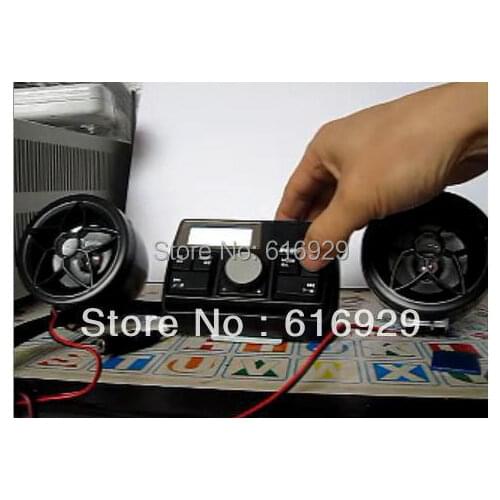 12V ATV/ Motorcycle AUDIO /MX/DIRT BIKE Audio FM charger Radio stereo speakers Waterproof Speaker Set with MP3/CD Input