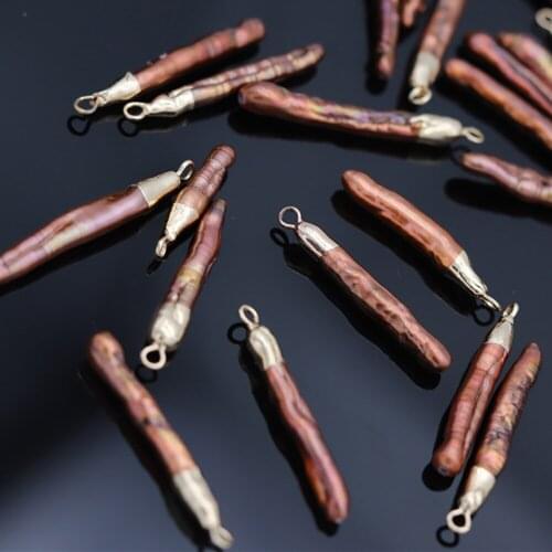 2pc Natural Pearl Pendants Reiki Heal Pendulum Pearl for Fashion Jewelry Marking Necklace Earirngs Accessories for Women