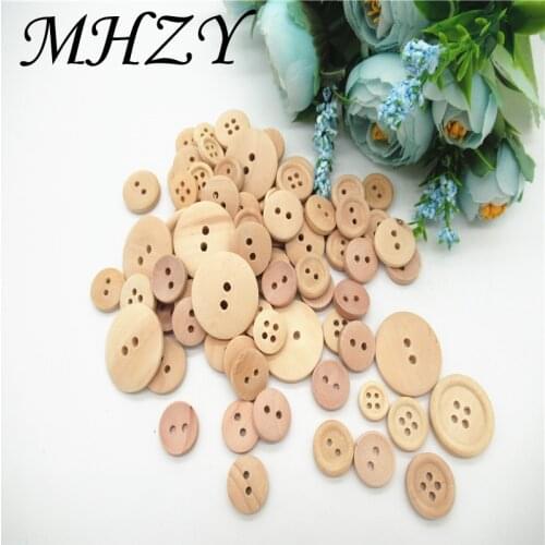 30/50PCS Natural Color Wooden Buttons handmade Letter wood button Scrapbooking craft DIY baby Sewing apparel accessories