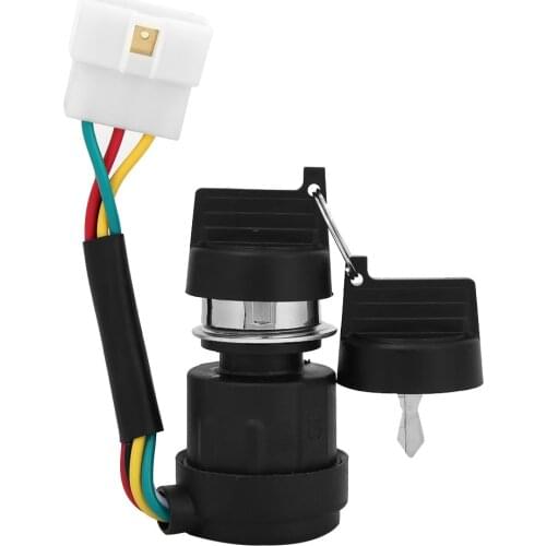 5 Wires Ignition Key Switch with 2 Keys On Off Start for 178F/186F Air Cooled Diesel Engine Tiller Start Switch
