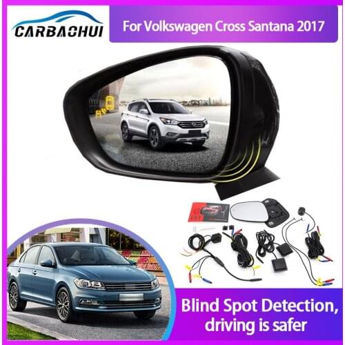 Car Blind Spot Mirror Radar Detection System for Volkswagen Cross Santana 2017 BSD Microwave Blind Monitoring Assistant Security