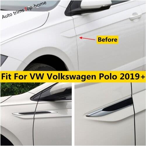Car Accessories Front Side Fender Air Vent Outlet Wing Cover Trim Decorative Sticker Exterior For VW Volkswagen Polo 2019 - 2021