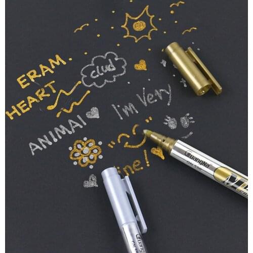 DIY Painting Glass Metallic Marker Wedding Party Signature Graffiti Craftwork Pens For Kids School Supplies Stationery