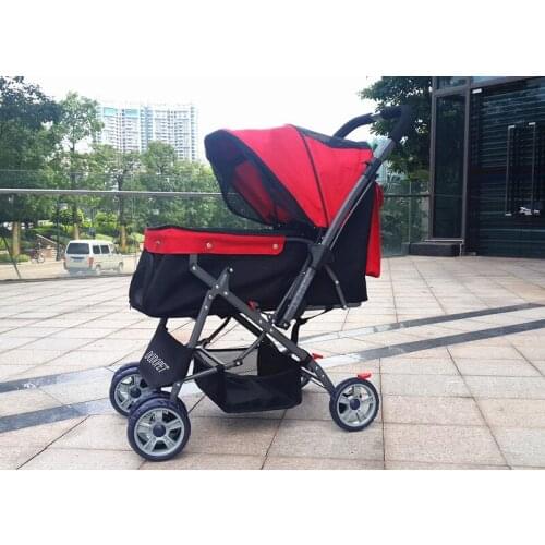 Bidirectional Dual use 600D Oxford cloth thicken Pet Stroller Waterproof Folding Pet cart