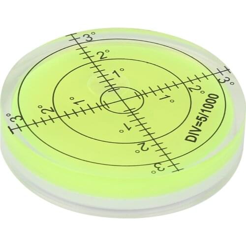 Electronic Protractor 60mm Diameter Measuring Tool Round Level Bubble With Scale For Camera Platform Balance Linear Scale