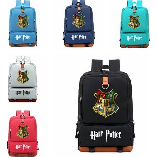Harries School Bag Badge Laptop Backpack Potter Stationery Hogwartss Backbag Travel Bag Computer Bag Backpacks for Students Gift
