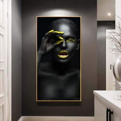 African Girls Canvas Paintings On The Wall Art Posters And Prints Black Girl Canvas Art Pictures For Living Room Cuadros Decor