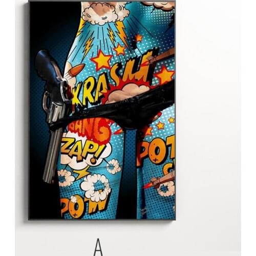 Street Art Graffiti Canvas Art Wall Paintings Posters And Prints Canvas Cool Policewoman Pictures For Living Room Home Decor