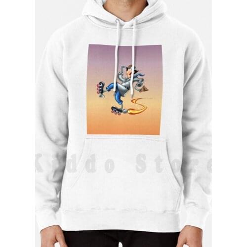 Inspector Gadget On / Orange Purple Hoodie Long Sleeve Franchise 80 80s Eightees Entertainment Animated Series