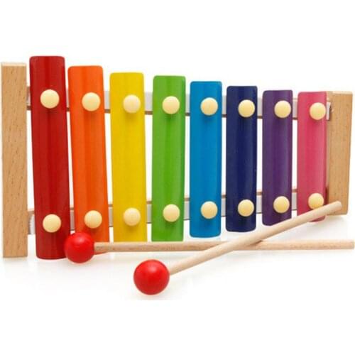 Xylophone Toy Montessori Educational Toy Wooden Eight-Notes Frame Style Xylophone Children Kids Musical Funny Toys