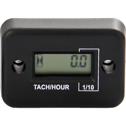 Inductive Digital RPM Tach Hour Meter Tachometer 2/4 STROKE For Motorcycle Jet Ski Boats Forklift Truck Dirt Bike MX HM012
