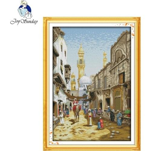 Joy Sunday Exotic scenery Pattern Painting embroidery Needlework Chinese Cross Stitch Kit for home wall decoration
