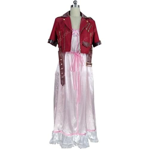 2020 FF 7 Final Fantasy VII Aerith Gainsborough Cosplay Costume Adult women girls dress Halloween Carnival Coostumes