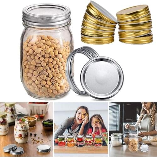 12pcs Mason Jar Canning Lids Leak Proof Sealing Food Keeping Fresh Reusable Split-Type Canning Lids Kitchen Supplies 70mm
