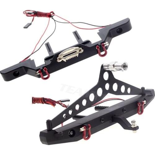 Metal Front Rear Bumper For 1:10 Axial SCX10 JEEP SCX10 II 90046 90047 TRX-4 TRX4 Redcat GEN8 RGT 86100 RC Car