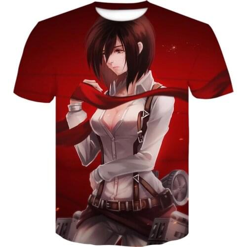 2021 Streetwear Casual Short tshirt Men 3D Printed T-Shirt Attack on Titan Anime Fashion Shirt O-Neck T shirt Personality tops