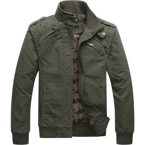 Mens Casual jackets cotton washed coats Military Outdoors Stand collar Outerwear jaqueta masculina Coat mens fashion clothes