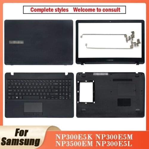 NEW Laptop LCD Back Cover/Front Bezel/Hinges/Palmrest/Bottom Case For Samsung NP300E5K NP300E5M NP3500EM NP300E5L Series Black