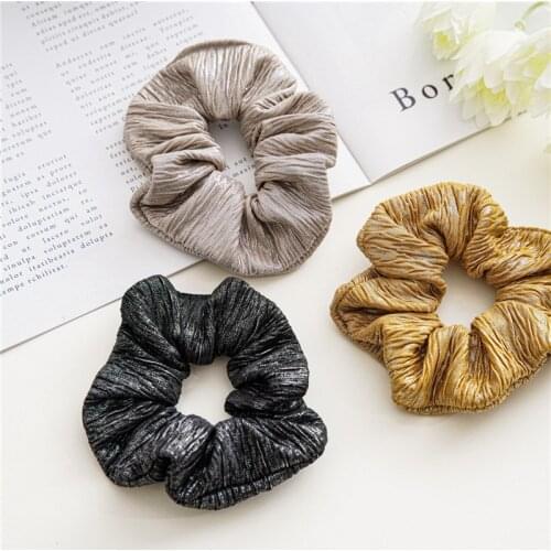 New Solid Color Hair Band Autumn Simplicity Large Intestine Ring Headwear Womens Handmade All-Matching Rubber Band
