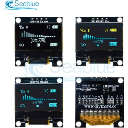 0.96 inch oled IIC Serial White OLED Display Module 128X64 I2C SSD1306 12864 LCD Screen Board GND VDD SCK SDA for Arduino